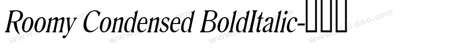 Roomy Condensed BoldItalic字体转换